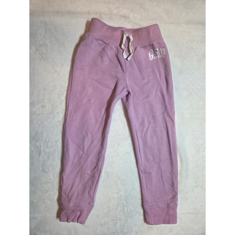 301 GAP Girls 5Y 110cm Pink Jogger Sweatpants Cotton Blend